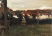 Max Slevogt Red Pergola with Dog oil on canvas